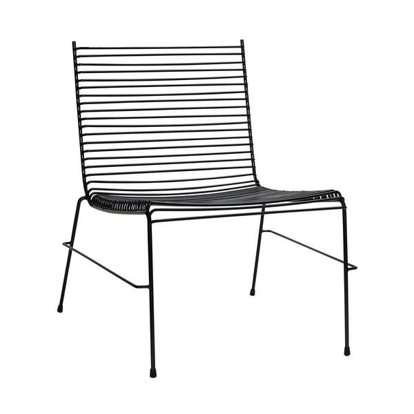 Crna metalna vrtna fotelja String – Hübsch