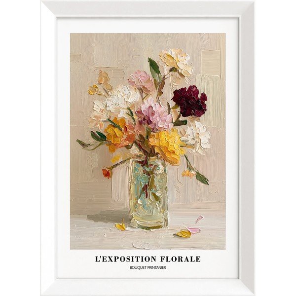 Tiskana slika s okvirom 56x75 cm Sunny Bouquet – Styler