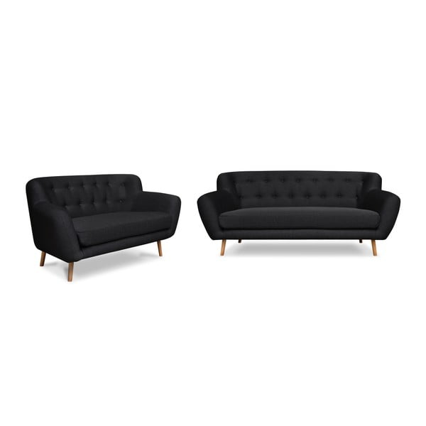 Set od 2 tamnosive sofe - dvosjed i trosjed Cosmopolitan design London