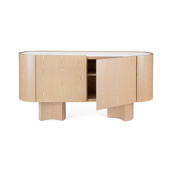 Komoda u dekoru hrasta u svijetloj prirodnoj boji 160x80,5x45,5 cm Otilia – Bizzotto-image-4