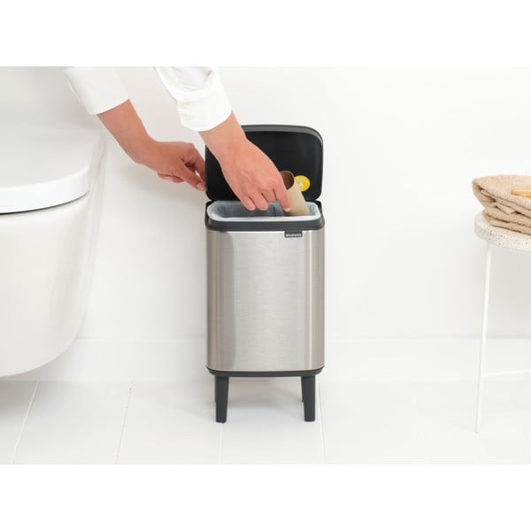 Željezna kanta za smeće u mat srebrnoj boji 4 l Bo Hi – Brabantia-image-2