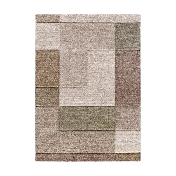 Kaki zeleni/bež tepih 160x235 cm Teva – Universal