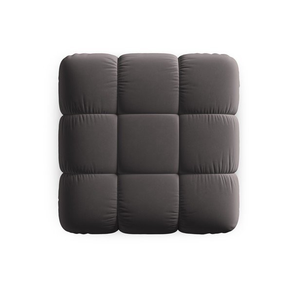 Tamno sivi baršunast modularni tabure Bellis – Micadoni Home-image-4