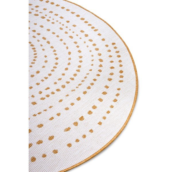 Oker žuti/bijeli okrugli vanjski tepih ø 200 cm Bali – NORTHRUGS-image-4