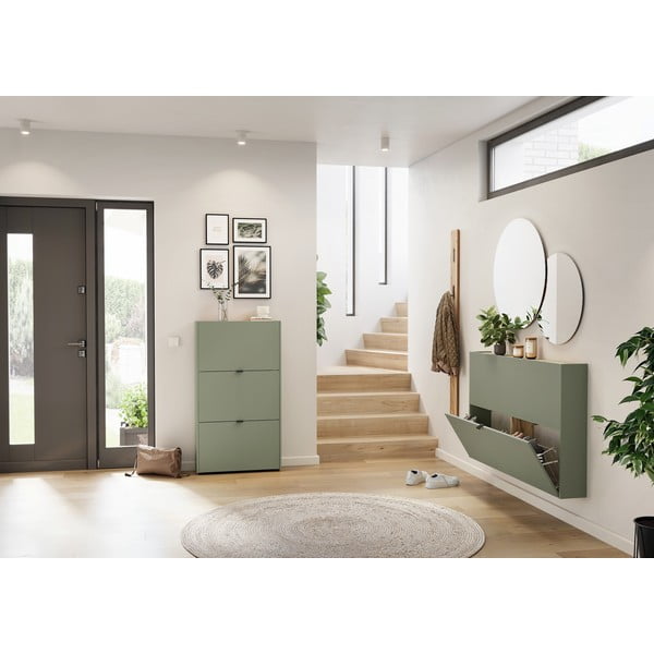 Smeđe-sivi preklopni ormarić za cipele 71x127x22 cm Ameca – Germania-image-4