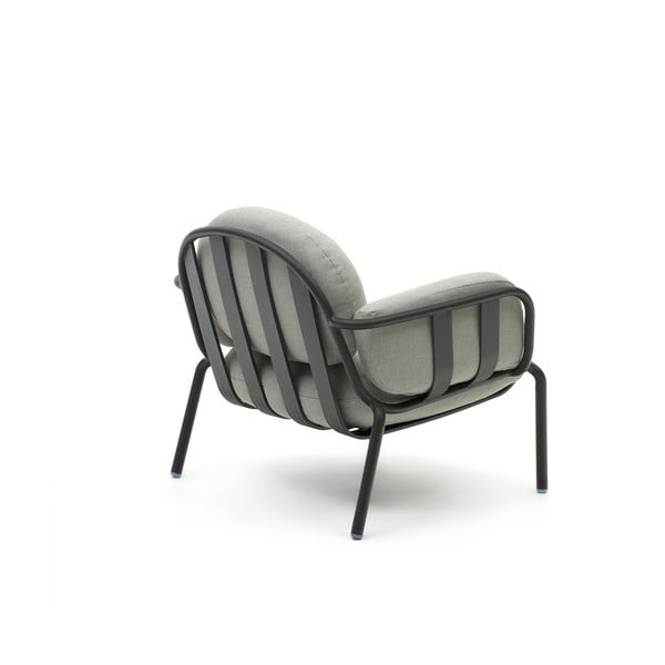Siva metalna vrtna fotelja Joncols – Kave Home-image-3