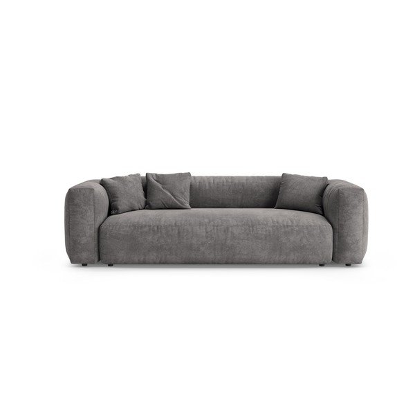 Siva baršunasti sklopiva sofa 264 cm – Micadoni 