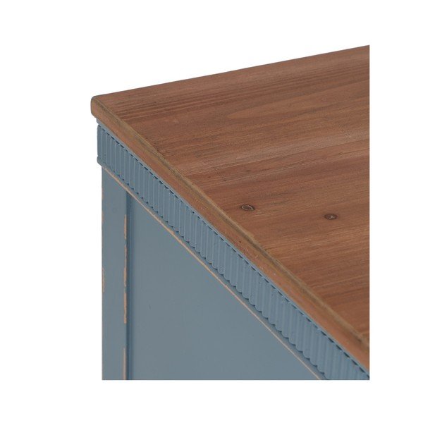 Plava niska komoda od masivne jele 115x90 cm Shabby – Ixia-image-4