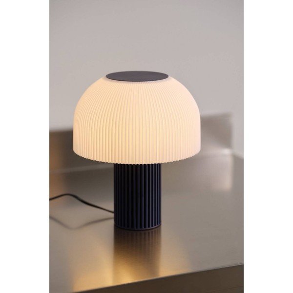 Bijela/plava plastična stolna lampa (visina 29 cm) Maya – Jotex-image-1