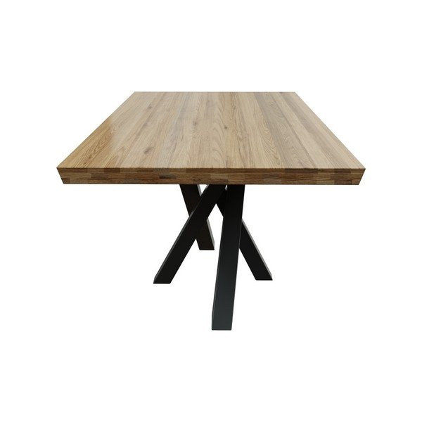 Blagovaonski stol od hrastovog drveta MESONICA Potok, 100 x 220 cm-image-1
