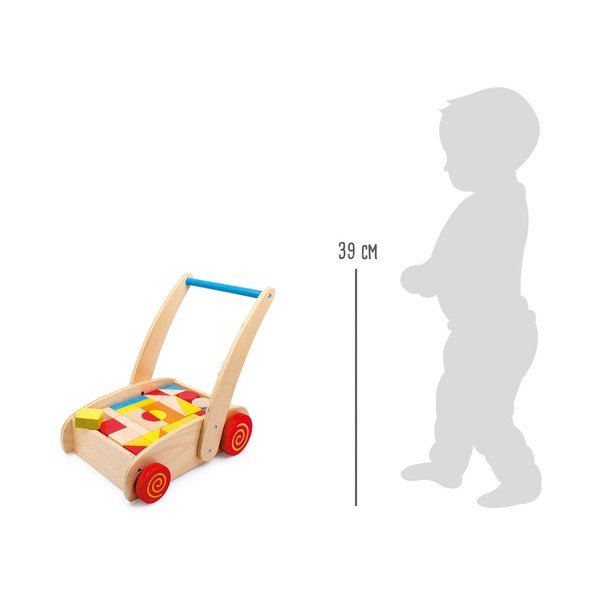 Drvena hodalica s kompletom Legler Toy Blocks-image-1