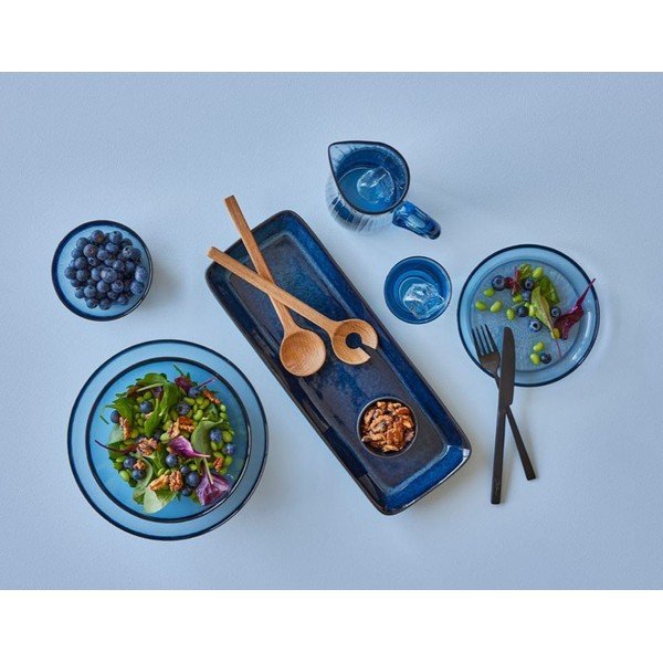 Keramički pladanj za posluživanje 14x38 cm Gastro Dark Blue/Black – Bitz-image-1