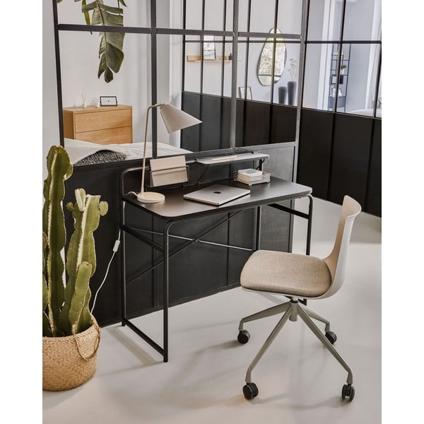 Crni pisaći stol Kave Home Foreman-image-1