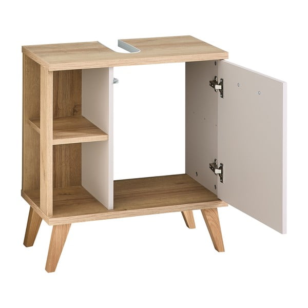 Krem ormarić za ispod umivaonika u dekoru hrasta 60,5x65 cm Quickset 966 – Pelipal-image-2