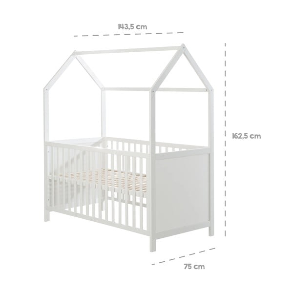 Sivi dječji krevet 70x140 cm – Roba-image-3