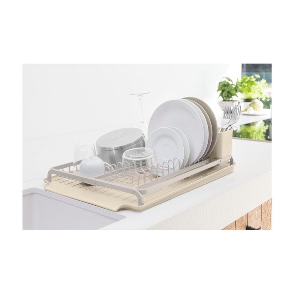 Bež metalni ocjeđivač za posuđe 49x38,5 cm – Brabantia-image-1