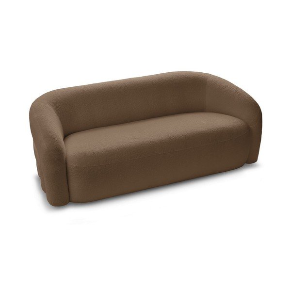 Smeđa sofa od bouclé tkanine 193 cm Elina – Bobochic Paris-image-3