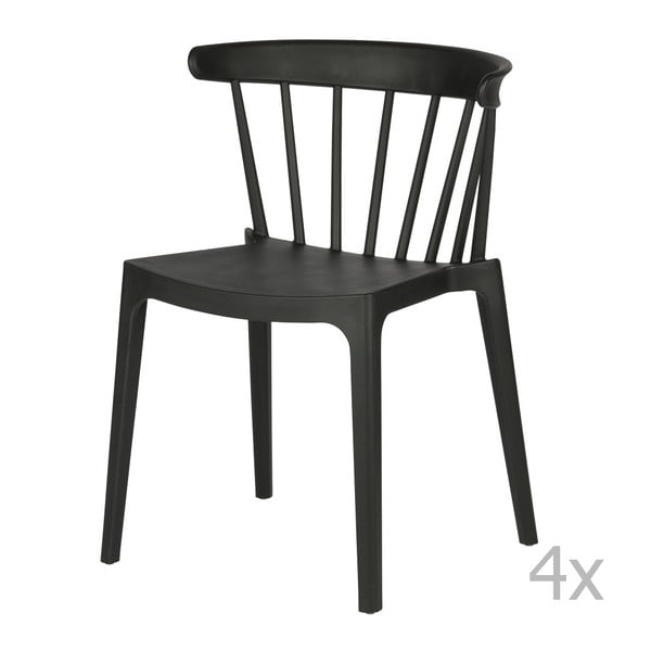 Set od 4 crne stolice De Eekhoorn Daan