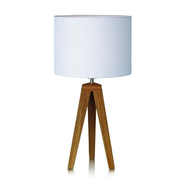 Bijela stolna lampa Markslöjd Kullen, ⌀ 28 cm