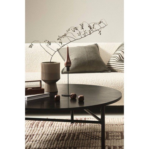 Crni metalni okrugao stolić za kavu ø 100 cm Valley – Jotex-image-1