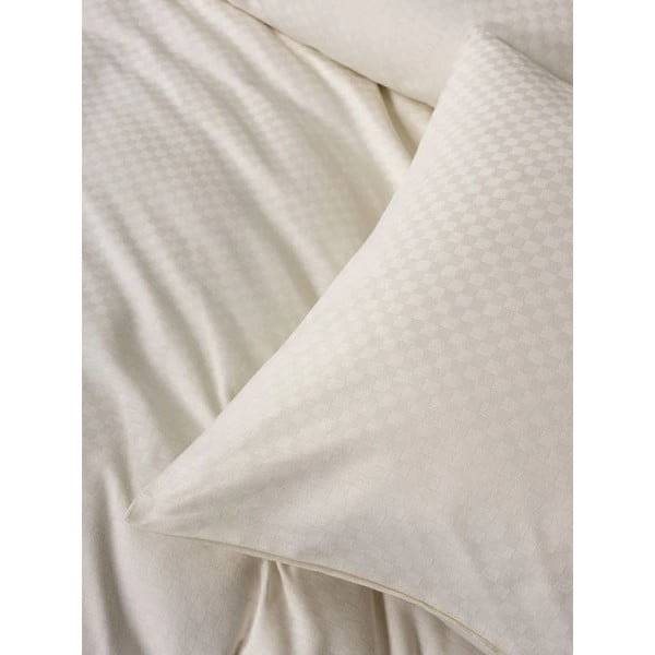 Bež posteljina za krevet za jednu osobu od renforce pamuka 140x200 cm Checkered – Mila Home Luxury-image-3