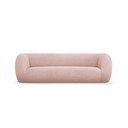 Svijetlo ružičasta sofa od bouclé tkanine 230 cm Essen – Cosmopolitan Design
