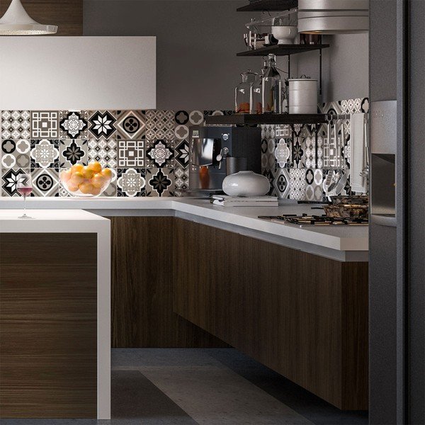 Set od 9 zidnih naljepnica Ambiance Cement Tiles Charltina, 10 x 10 cm-image-1