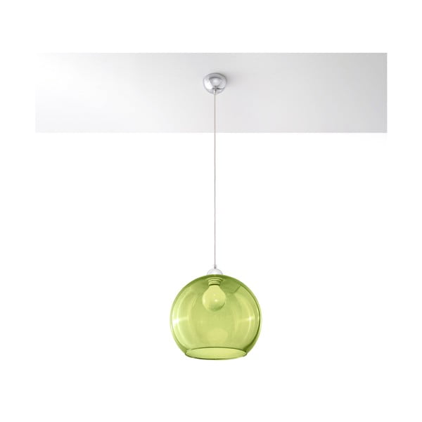 Zelena viseća svjetiljka sa staklenim sjenilom ø 30 cm Bilbao – Sollux-image-2