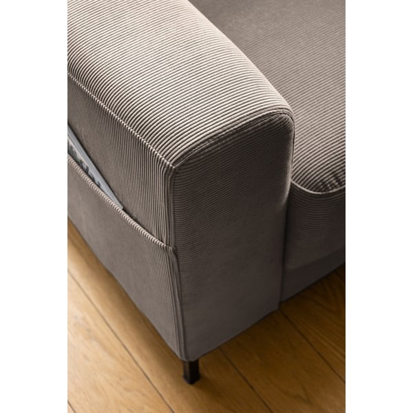 Smeđa fotelja od samta Lofty Lilly – Miuform-image-4