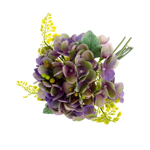 Ljubičasti umjetni cvijet u stilu hortenzije s paprati Dakls