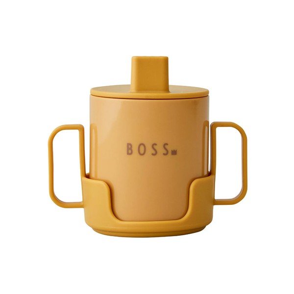 Senf žuta dječja šalica Design Letters Mini Boss-image-2