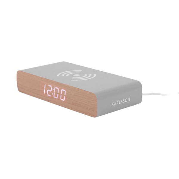 Digitalna budilica s bežičnim punjačem Retro Flat LED – Karlsson-image-1