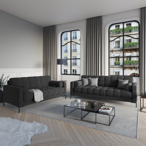 Siva baršunasta sofa Cosmopolitan Design Bali-image-1