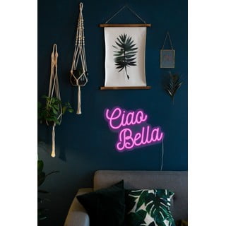 Ružičasti zidni svjetleći ukras Candy Shock Ciao Bella, 40 x 28,5 cm