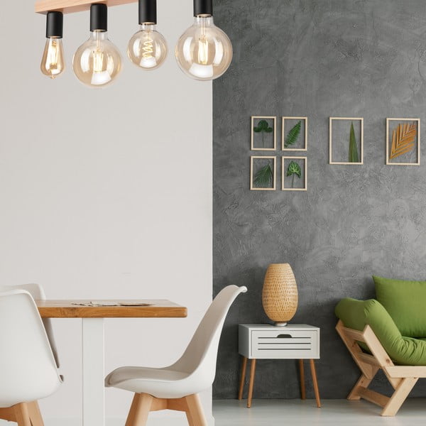 Stropno svjetlo crne-prirodne boje - LAMKUR-image-1