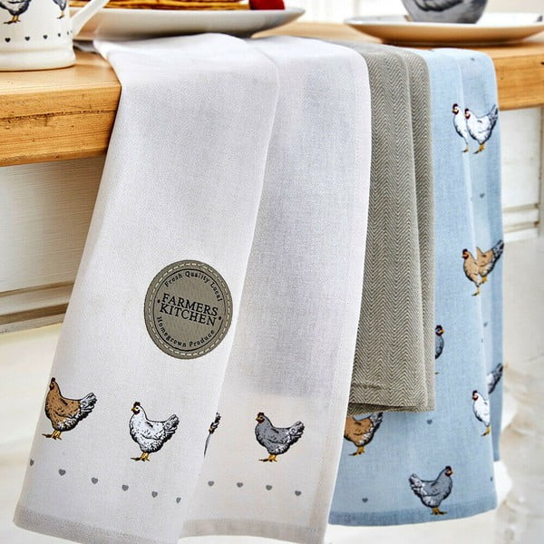 Pamučna kuhinjska krpa 3 kom 45x65 cm Farmers Kitchen – Cooksmart ®-image-1