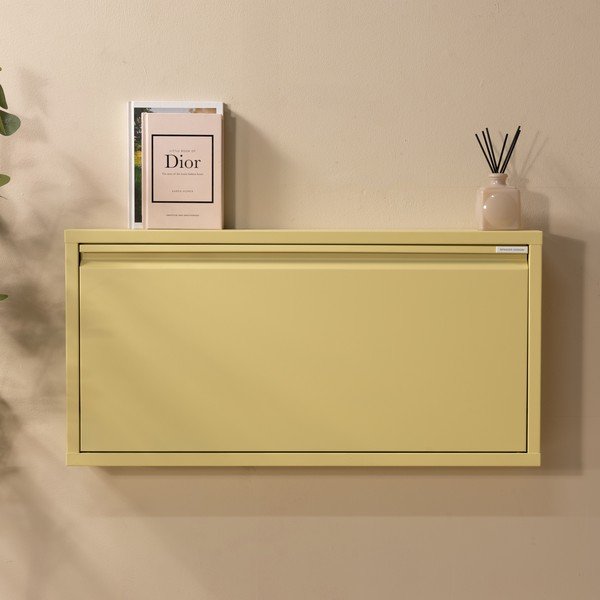Svijetlo žuti željezni preklopni/viseći ormarić za cipele 75x37,5x12,5 cm Billy – Spinder Design-image-1