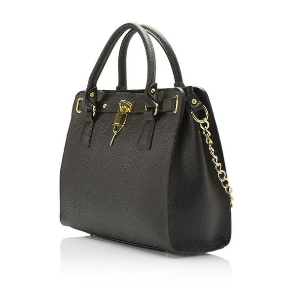 Crna kožna torbica Giulia Massari Clementine-image-1