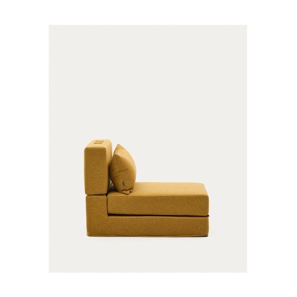 Senf žuta fotelja na rasklapanje Arty – Kave Home-image-4