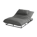 Tamno siva metalna/podstavljena vrtna ležaljka Emma – Hartman