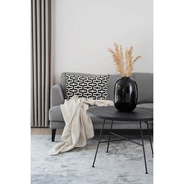 Crni stolić za kavu s pločom od borovine Pineico Grafton, ø 70 cm-image-1