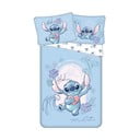 Plava pamučna dječja posteljina za krevet za jednu osobu 140x200 cm Lilo and Stitch "Wave" – Jerry Fabrics