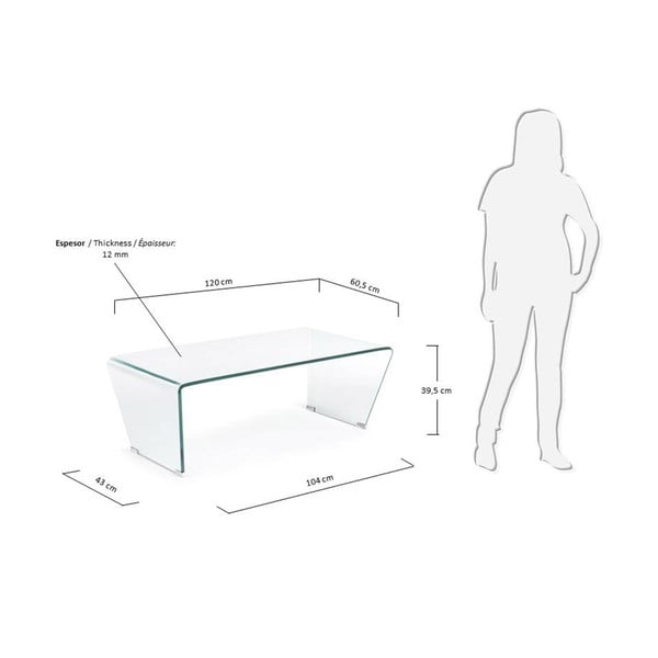 Stakleni stolić za kavu 60x120 cm Burano – Kave Home-image-4