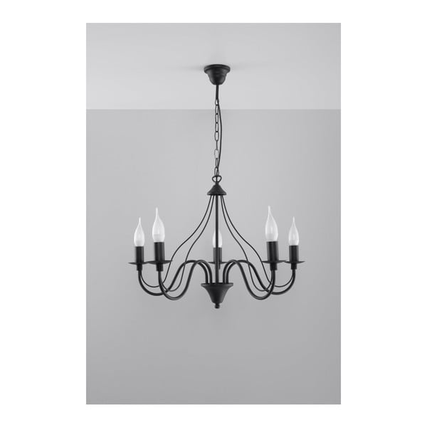 Crna viseća svjetiljka Sollux Fiorano 5-image-4