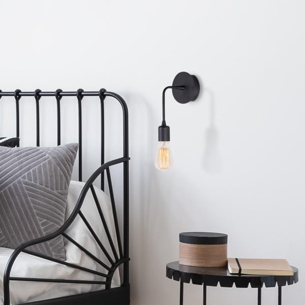 Mat crna zidna lampa Dartini – Opviq lights-image-1