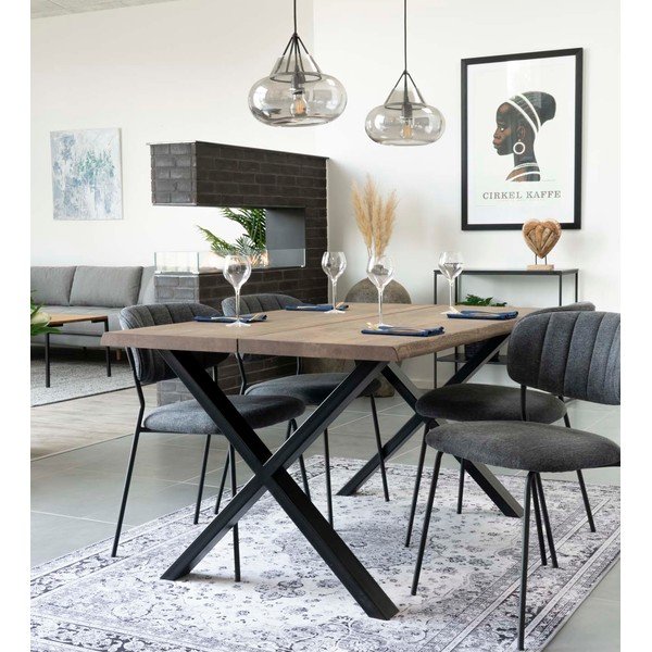 Blagovaonski stol s pločom od punog hrasta House Nordic Toulon Smoked, 140 x 95 cm-image-1