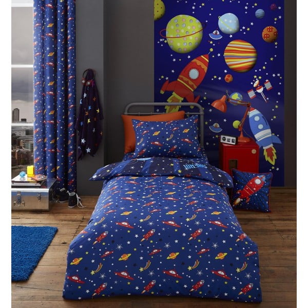 Dječja posteljina s motivom prostora Catherine Lansfield, 135 x 200 cm