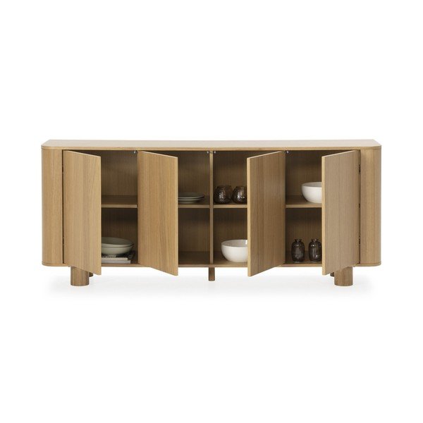 Komoda u dekoru hrasta u prirodnoj boji 180x75x40 cm Padoc – MOME-image-4
