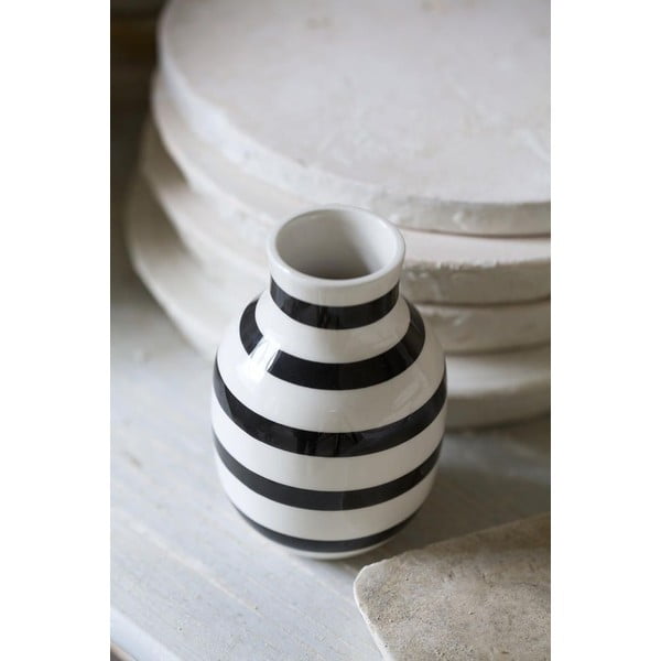 Crno-bijela vaza od kamenine Kähler Design Omaggio, visina 12,5 cm-image-3