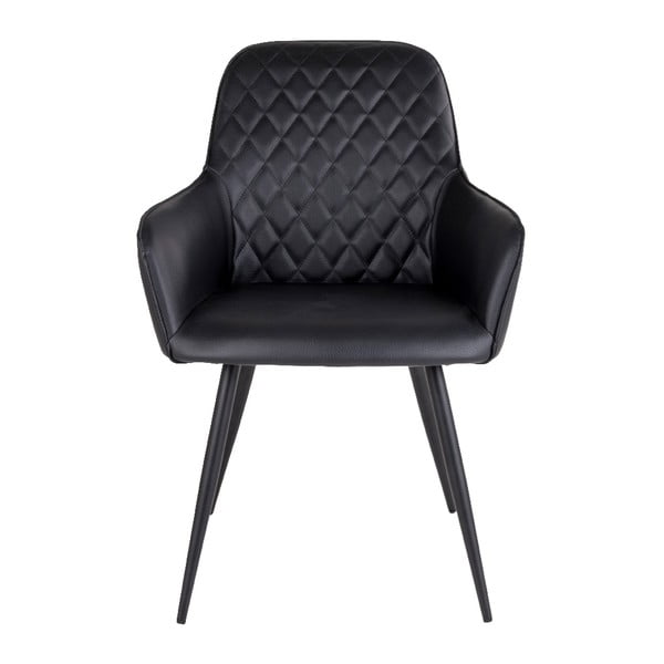 Crne podstavljene blagovaonske stolice u setu s naslonima za ruke 2 kom Harbo – House Nordic-image-2